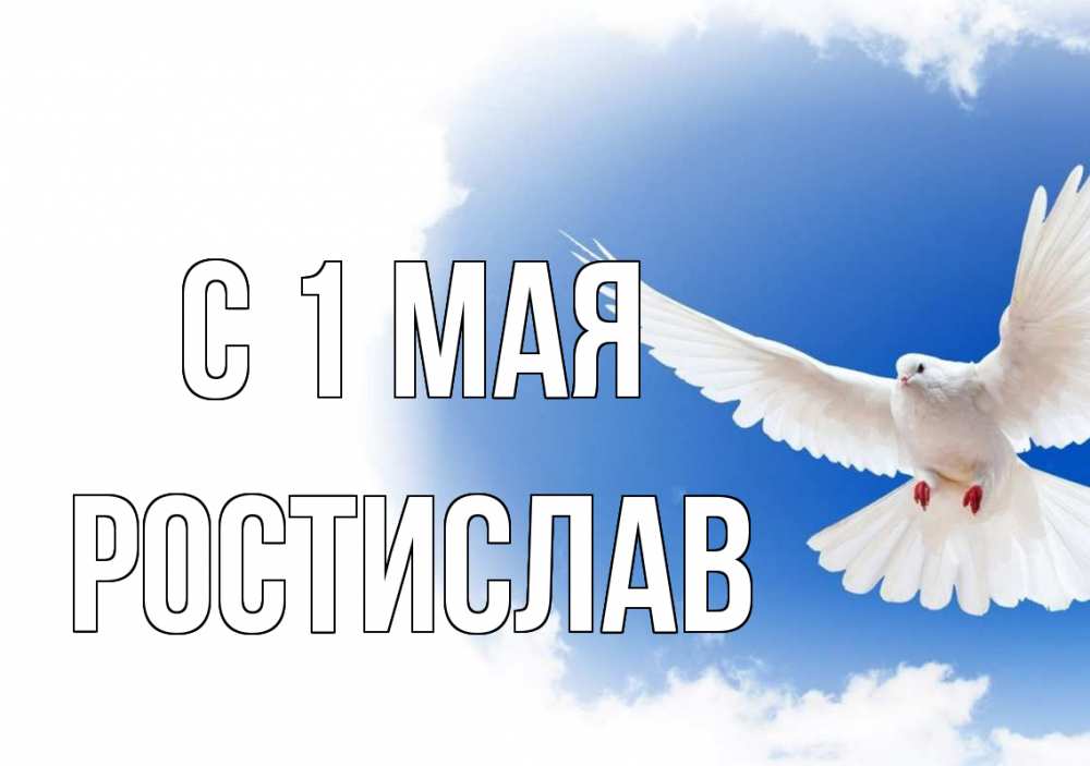 Открытка на каждый день с именем, Ростислав С 1 мая С 1 мая Прикольная открытка с пожеланием онлайн скачать бесплатно 