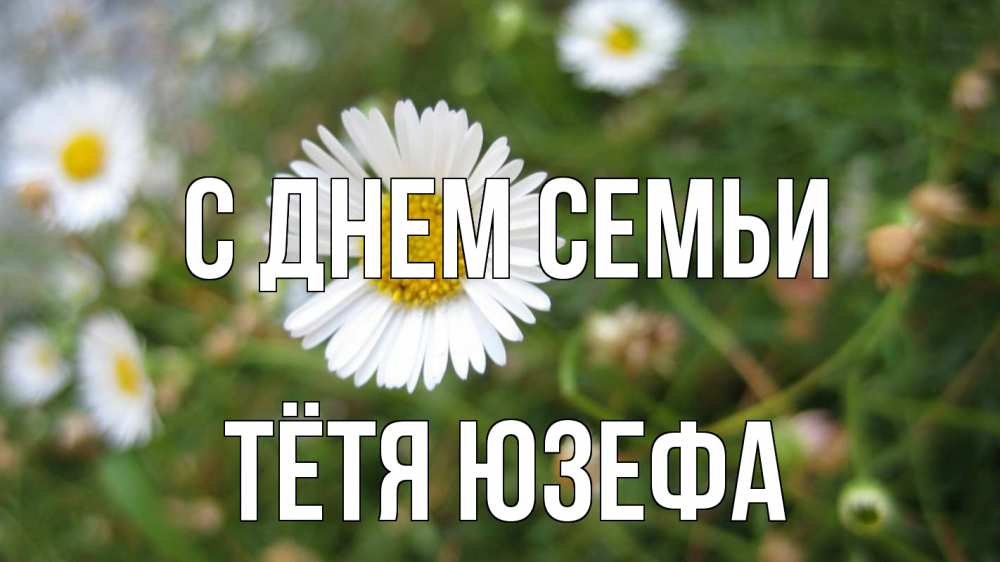 Открытка на каждый день с именем, Тётя-Юзефа С днем семьи с днем семьи Прикольная открытка с пожеланием онлайн скачать бесплатно 