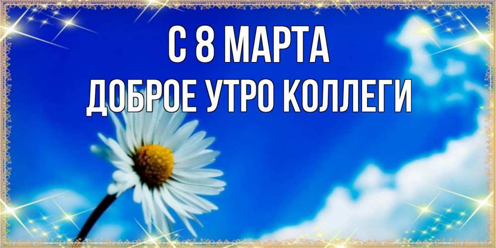 Открытка на каждый день с именем, Доброе-утро-Коллеги С 8 марта красивая открытка в синих тонах Прикольная открытка с пожеланием онлайн скачать бесплатно 