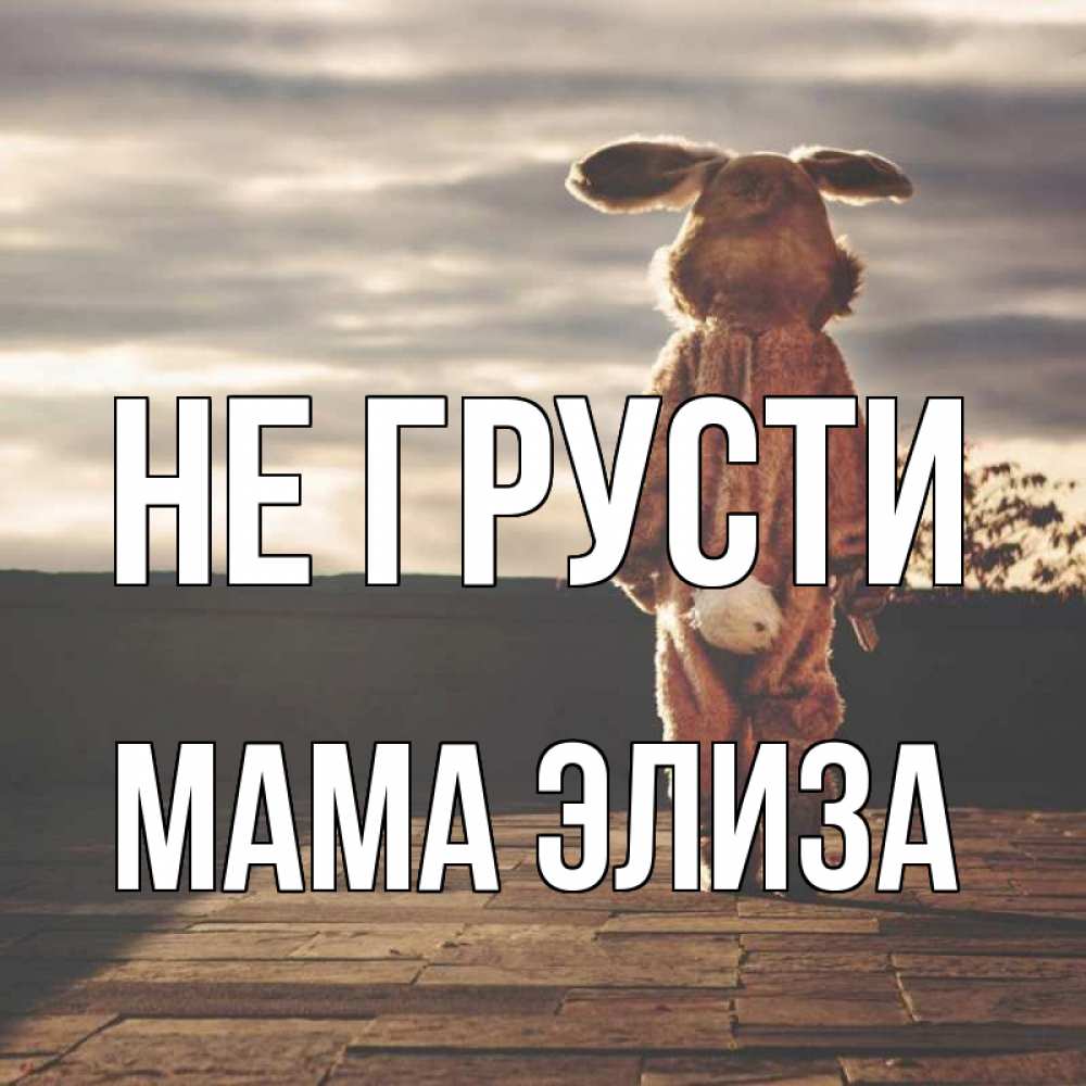 Открытка на каждый день с именем, Мама-Элиза Не грусти со спины Прикольная открытка с пожеланием онлайн скачать бесплатно 