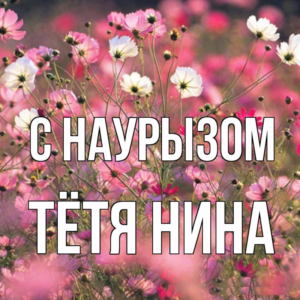 Открытка на каждый день с именем, Тётя-Нина С наурызом красиво 1 Прикольная открытка с пожеланием онлайн скачать бесплатно 