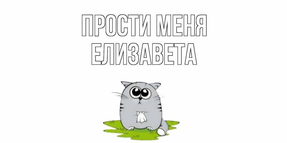 Открытка на каждый день с именем, Елизавета Прости меня открытка с котиком просящим прощения Прикольная открытка с пожеланием онлайн скачать бесплатно 