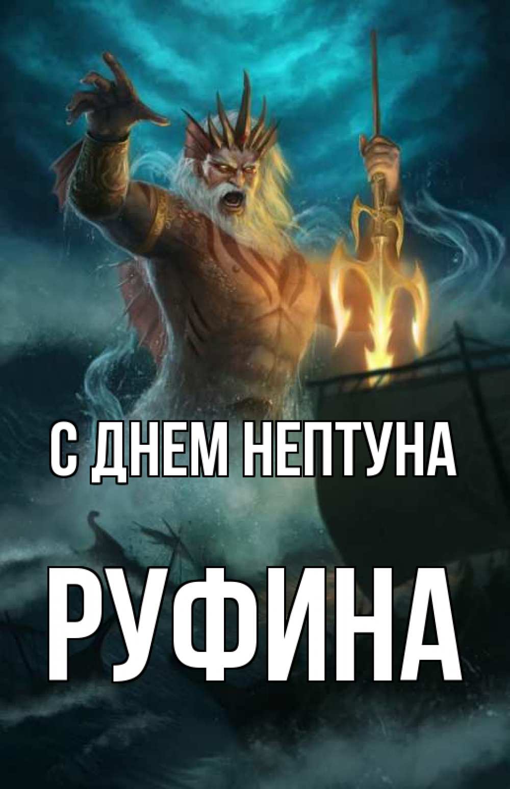 Открытка на каждый день с именем, Руфина С днем нептуна с днем Нептуна Прикольная открытка с пожеланием онлайн скачать бесплатно 