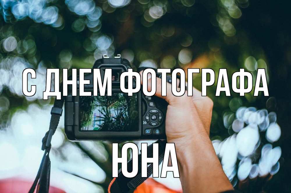 Открытка на каждый день с именем, Юна С днем фотографа с днем фотографа Прикольная открытка с пожеланием онлайн скачать бесплатно 