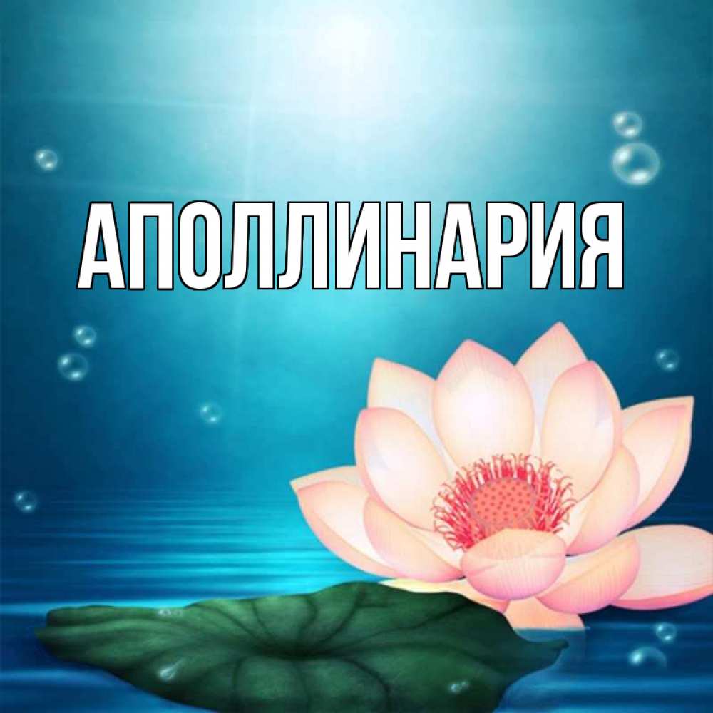 Открытка на каждый день с именем, Аполлинария Главная кувшинка Прикольная открытка с пожеланием онлайн скачать бесплатно 
