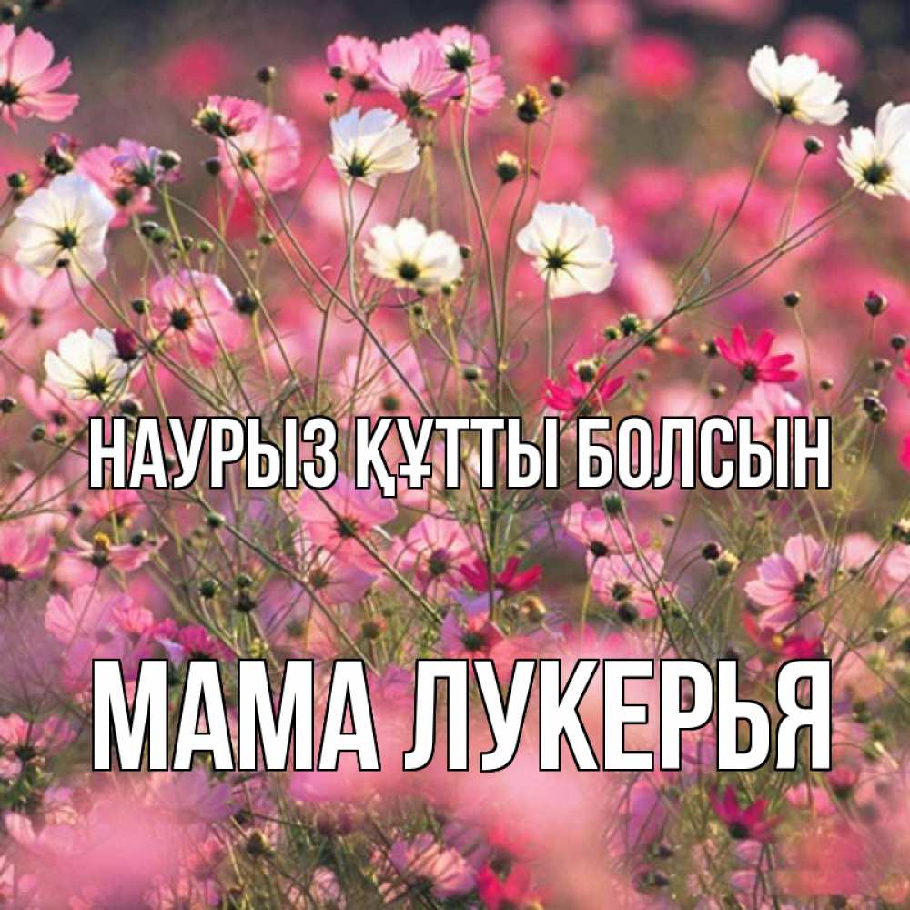 Открытка на каждый день с именем, Мама-Лукерья Наурыз құтты болсын красиво 1 Прикольная открытка с пожеланием онлайн скачать бесплатно 
