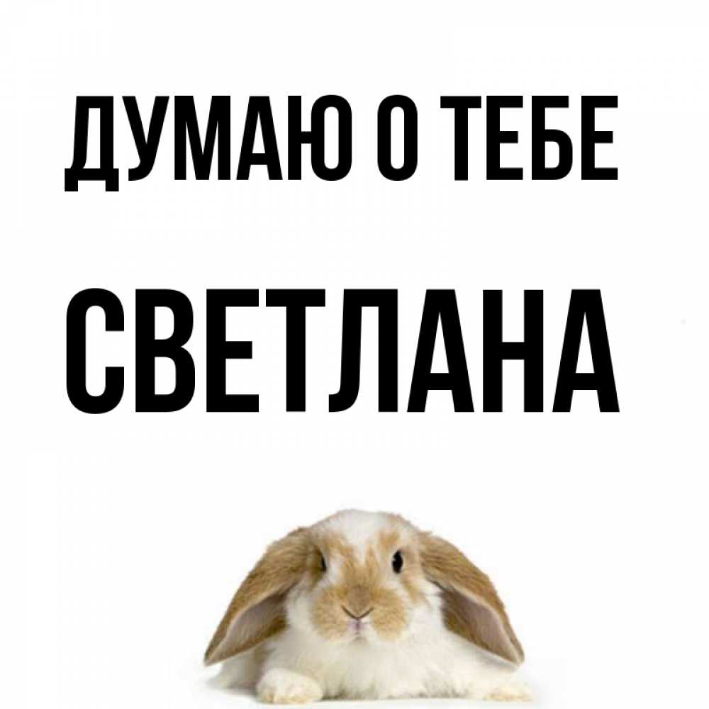 Открытка на каждый день с именем, Светлана Думаю о тебе подписать своими руками онлайн Прикольная открытка с пожеланием онлайн скачать бесплатно 