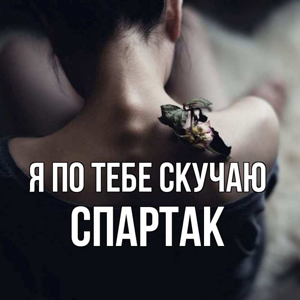 Открытка на каждый день с именем, Спартак Я по тебе скучаю засох цветок Прикольная открытка с пожеланием онлайн скачать бесплатно 