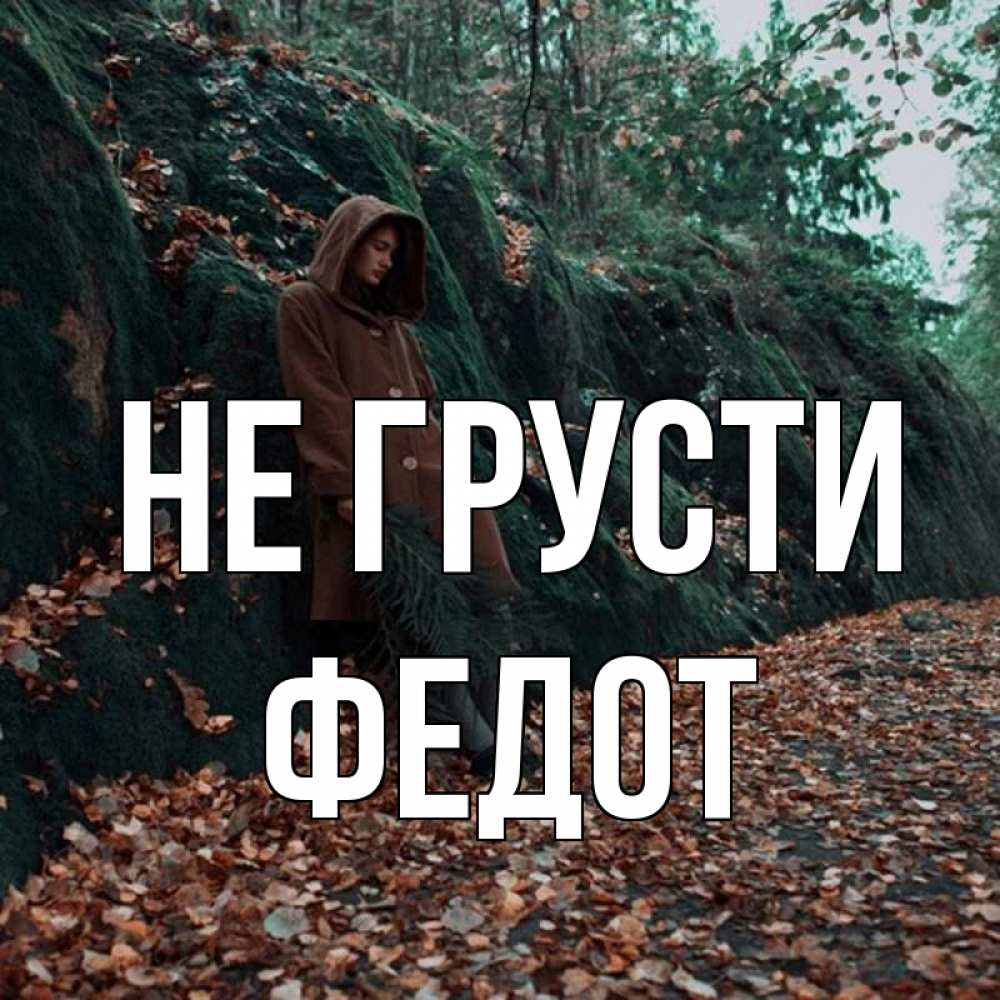 Открытка на каждый день с именем, Федот Не грусти осенний лес Прикольная открытка с пожеланием онлайн скачать бесплатно 
