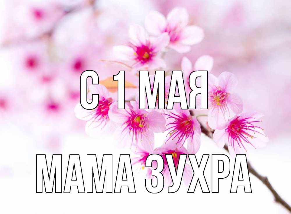Открытка на каждый день с именем, Мама-Зухра С 1 мая С 1 мая 2 Прикольная открытка с пожеланием онлайн скачать бесплатно 