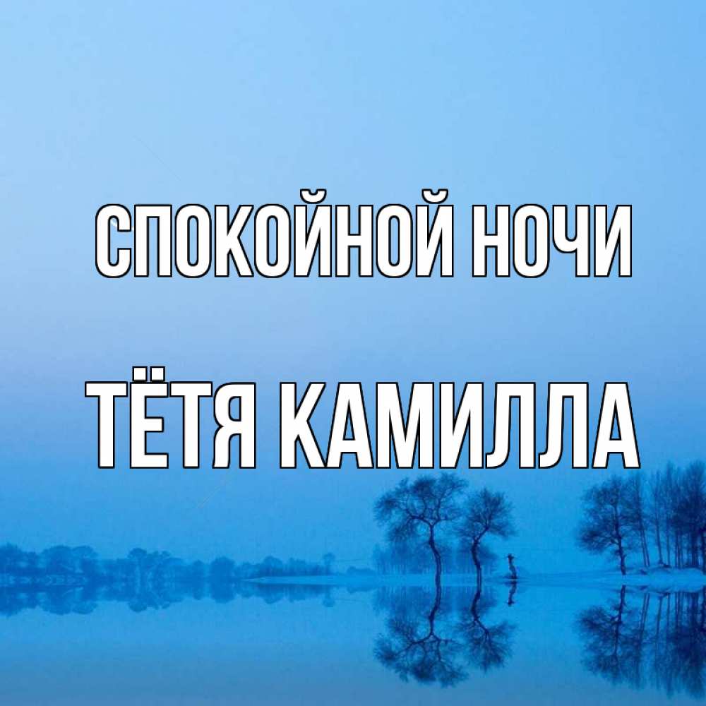 Открытка на каждый день с именем, Тётя-Камилла Спокойной ночи весна Прикольная открытка с пожеланием онлайн скачать бесплатно 