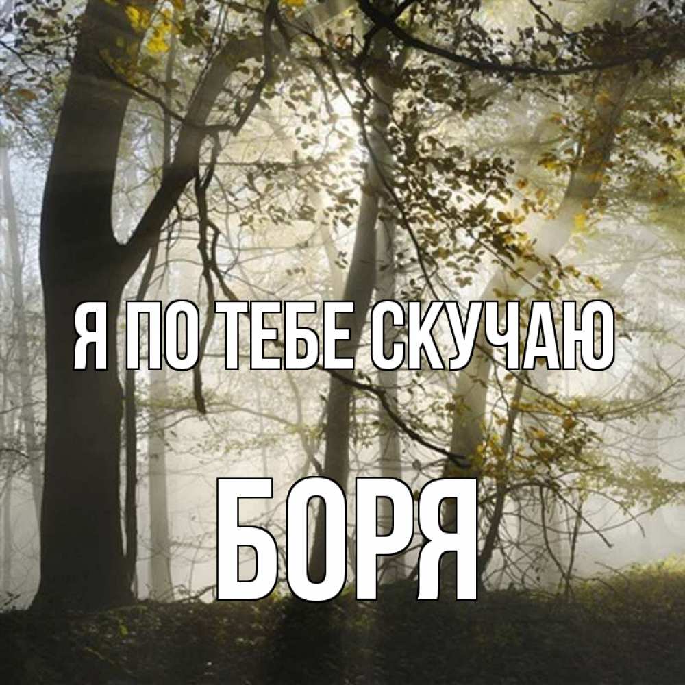 Открытка на каждый день с именем, Боря Я по тебе скучаю грустно Прикольная открытка с пожеланием онлайн скачать бесплатно 