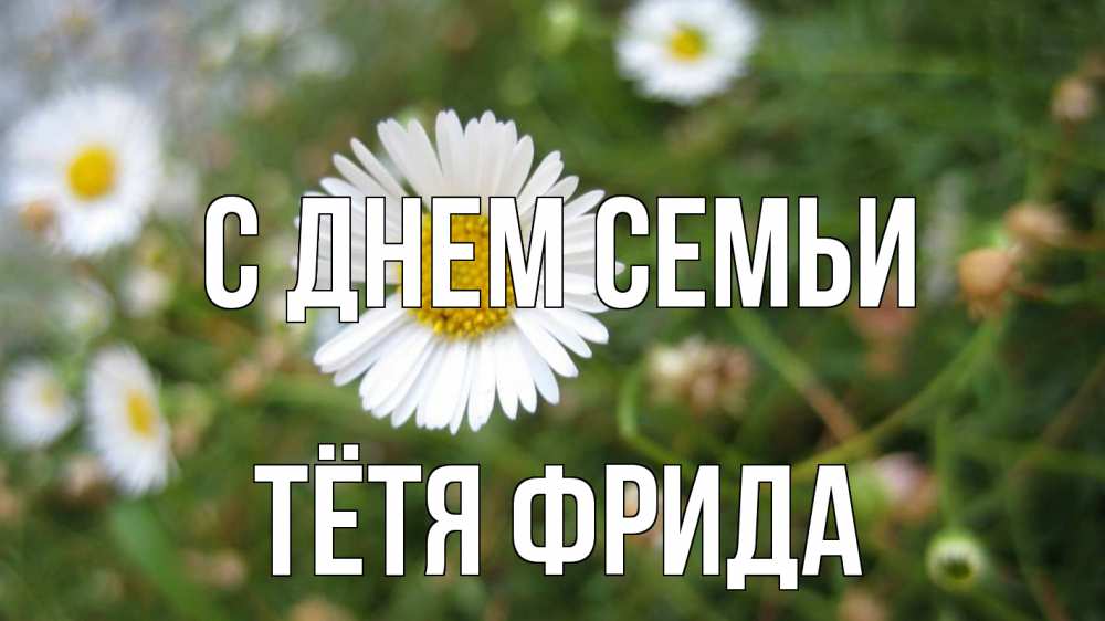 Открытка на каждый день с именем, Тётя-Фрида С днем семьи с днем семьи Прикольная открытка с пожеланием онлайн скачать бесплатно 