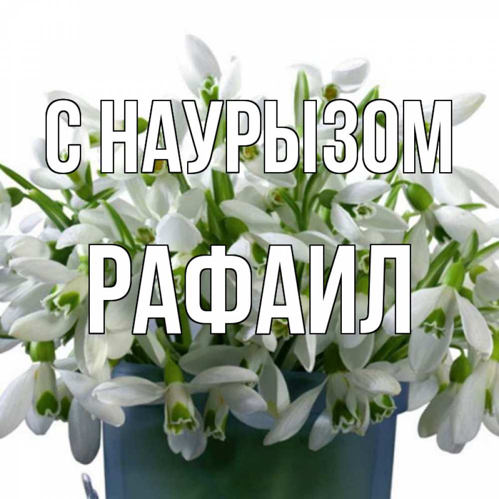 Открытка на каждый день с именем, Рафаил С наурызом цветы к наурызу новый год в Казахстане Прикольная открытка с пожеланием онлайн скачать бесплатно 
