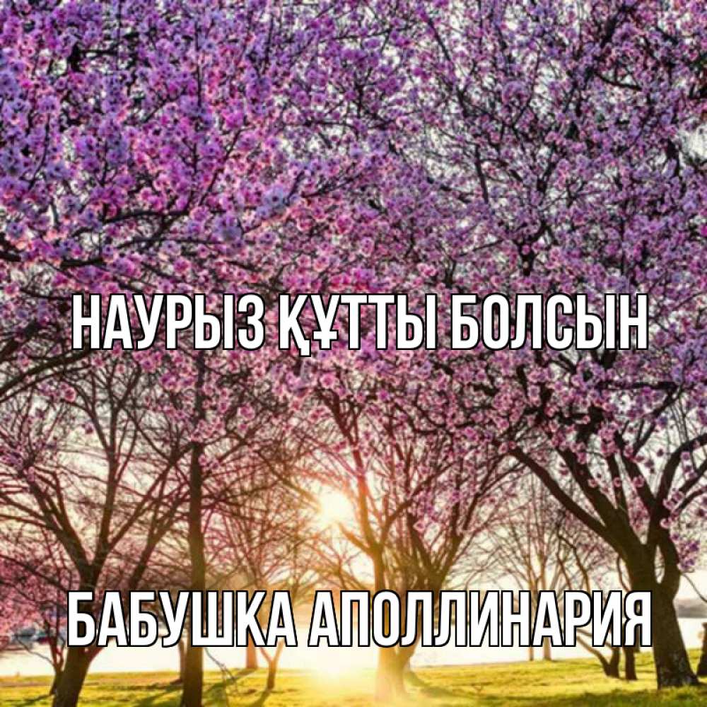 Открытка на каждый день с именем, Бабушка-Аполлинария Наурыз құтты болсын наурыз Прикольная открытка с пожеланием онлайн скачать бесплатно 