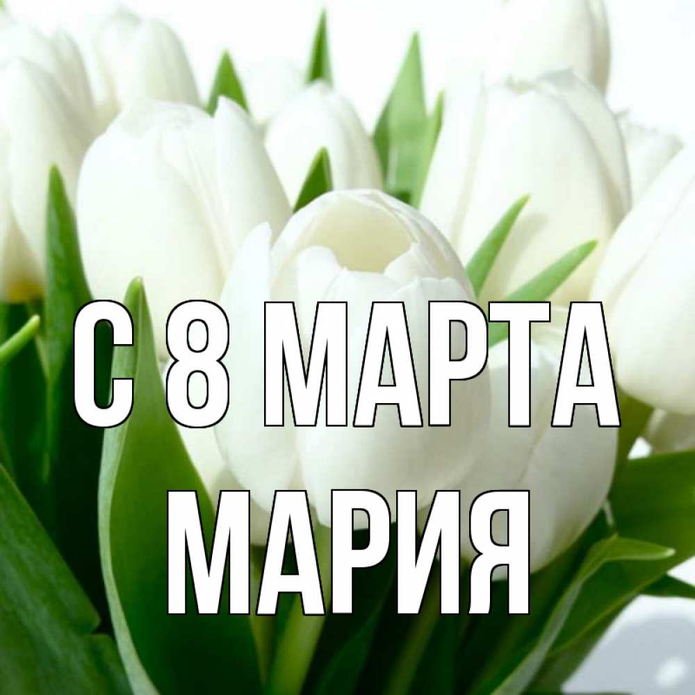 Открытка на каждый день с именем, Мария С 8 МАРТА цветы Прикольная открытка с пожеланием онлайн скачать бесплатно 