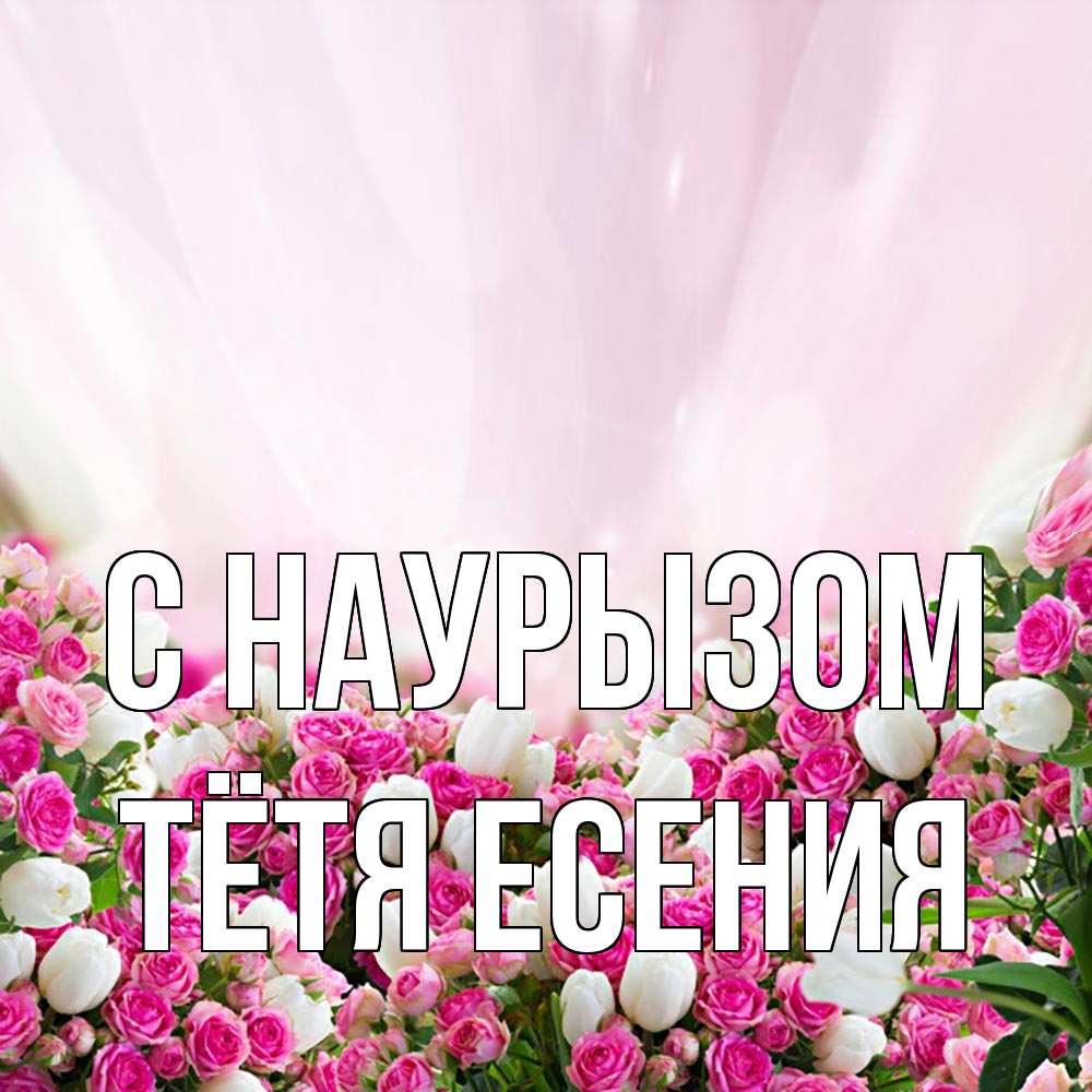 Открытка на каждый день с именем, Тётя-Есения С наурызом под снегом Прикольная открытка с пожеланием онлайн скачать бесплатно 