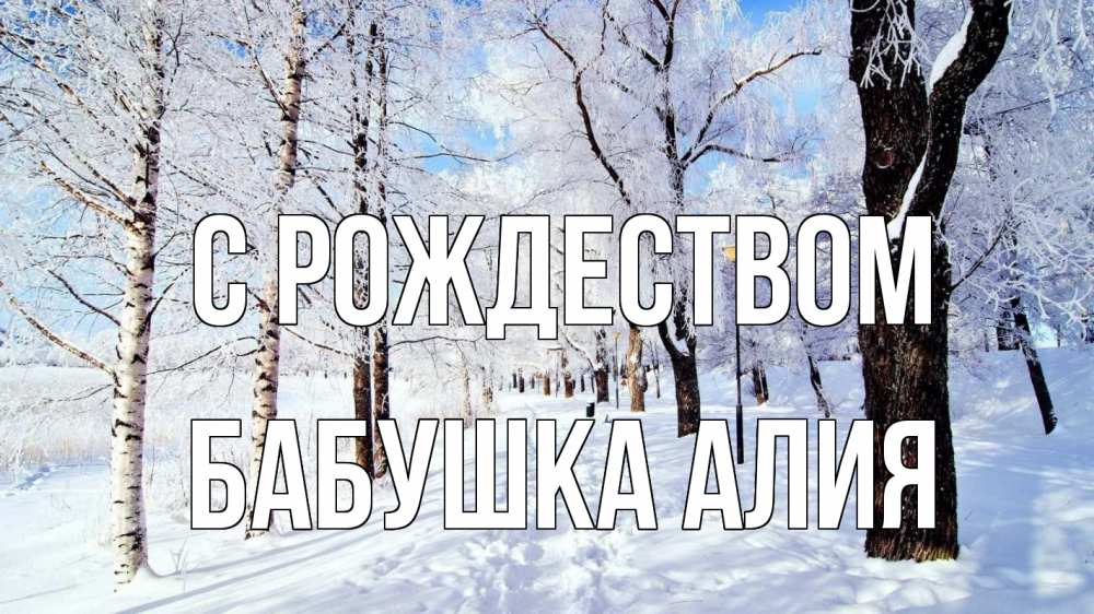 Открытка на каждый день с именем, Бабушка-Алия С рождеством зимний лес Прикольная открытка с пожеланием онлайн скачать бесплатно 