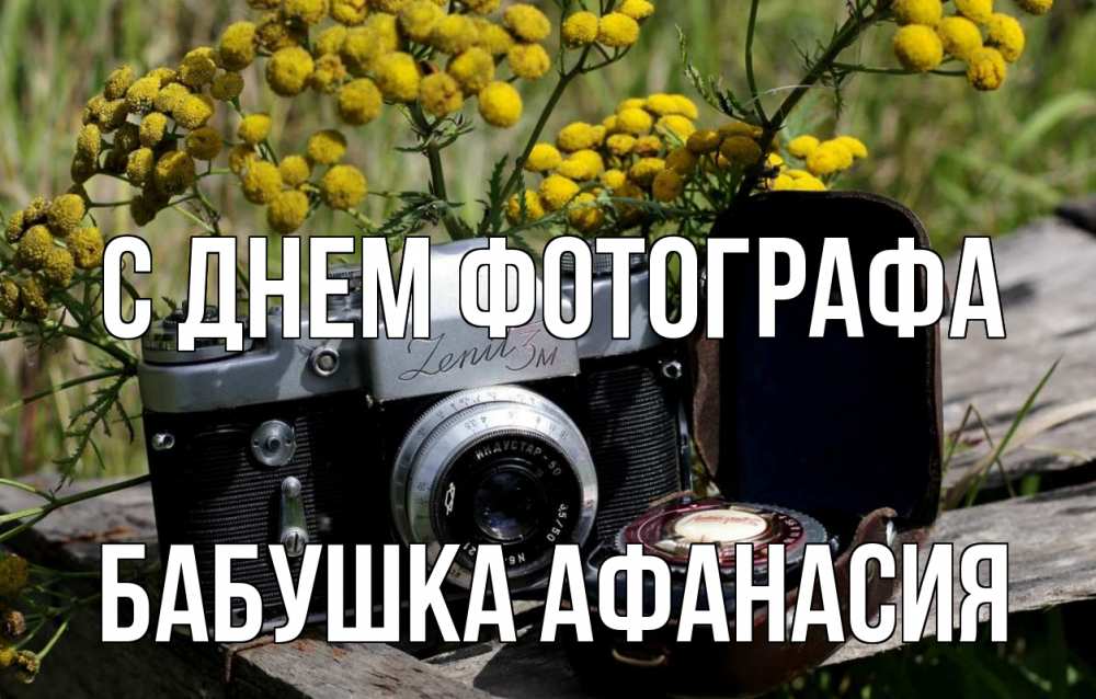 Открытка на каждый день с именем, Бабушка-Афанасия С днем фотографа с днем фотографа Прикольная открытка с пожеланием онлайн скачать бесплатно 