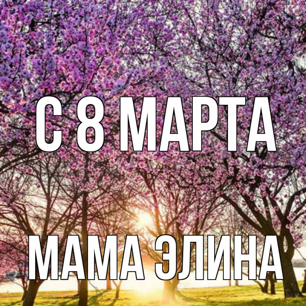 Открытка на каждый день с именем, Мама-Элина С 8 МАРТА международный женский день Прикольная открытка с пожеланием онлайн скачать бесплатно 