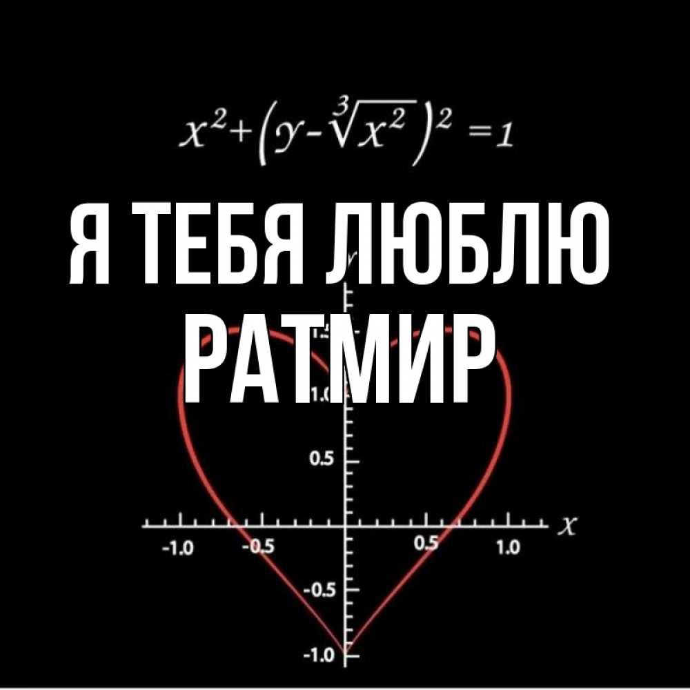 Открытка на каждый день с именем, Ратмир Я тебя люблю сердечная формула Прикольная открытка с пожеланием онлайн скачать бесплатно 