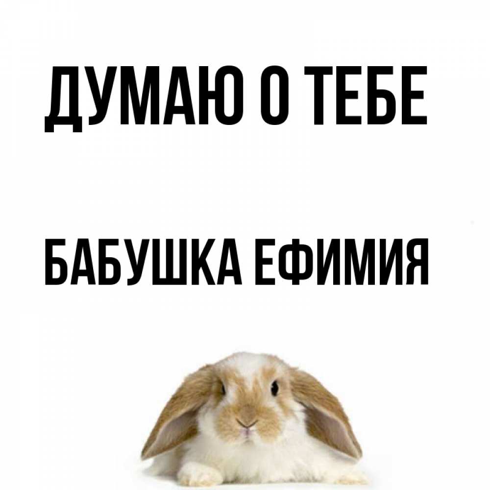 Открытка на каждый день с именем, Бабушка-Ефимия Думаю о тебе подписать своими руками онлайн Прикольная открытка с пожеланием онлайн скачать бесплатно 