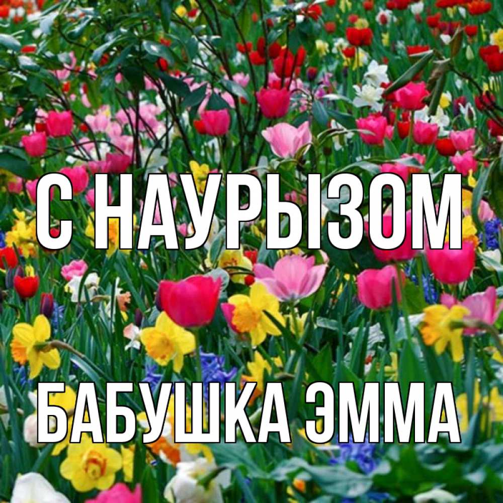Открытка на каждый день с именем, Бабушка-Эмма С наурызом с наурызом праздником весны поздравления для женщины Прикольная открытка с пожеланием онлайн скачать бесплатно 