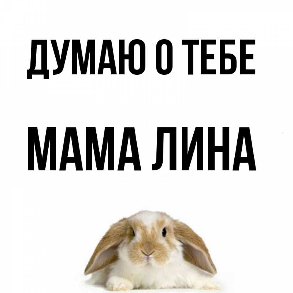 Открытка на каждый день с именем, Мама-Лина Думаю о тебе подписать своими руками онлайн Прикольная открытка с пожеланием онлайн скачать бесплатно 