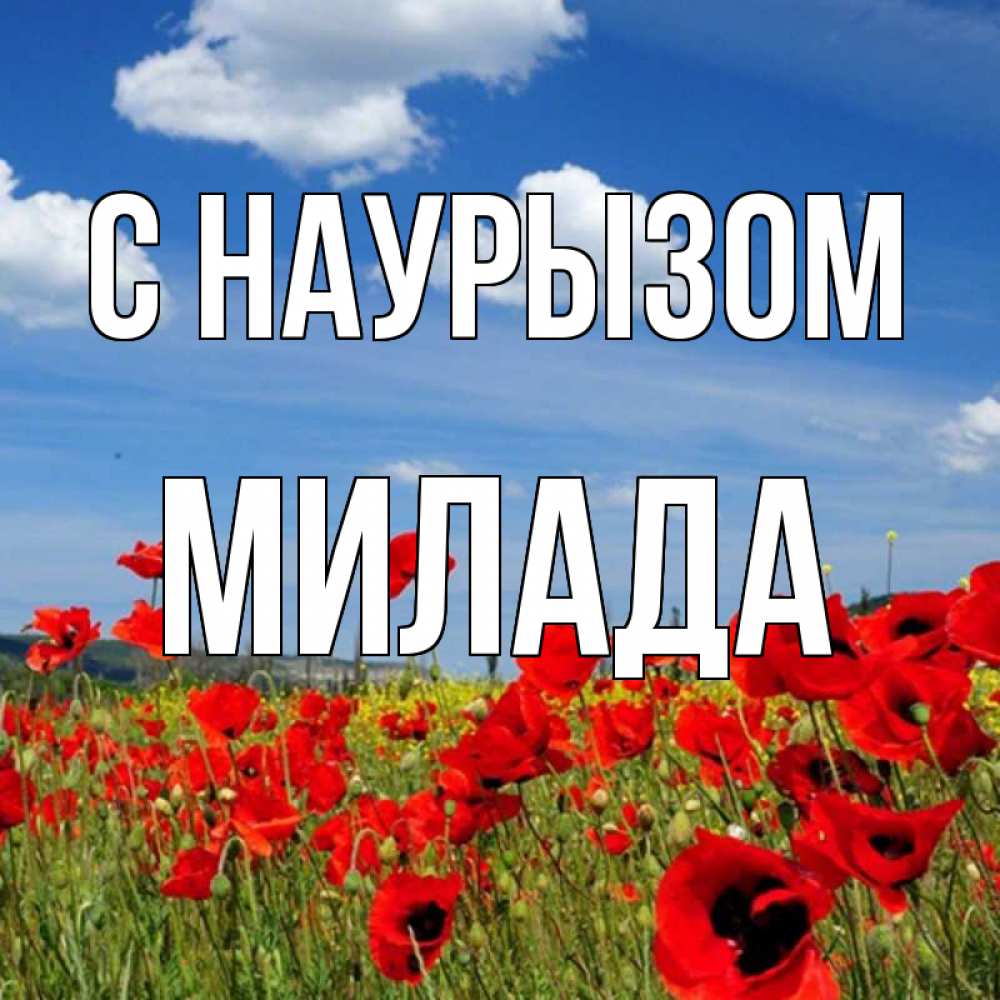 Открытка на каждый день с именем, Милада С наурызом праздник весны наурыз очень красивая картинка Прикольная открытка с пожеланием онлайн скачать бесплатно 