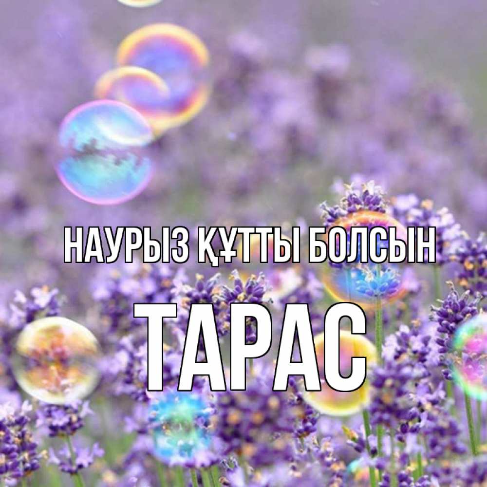 Открытка на каждый день с именем, Тарас Наурыз құтты болсын цветы Прикольная открытка с пожеланием онлайн скачать бесплатно 