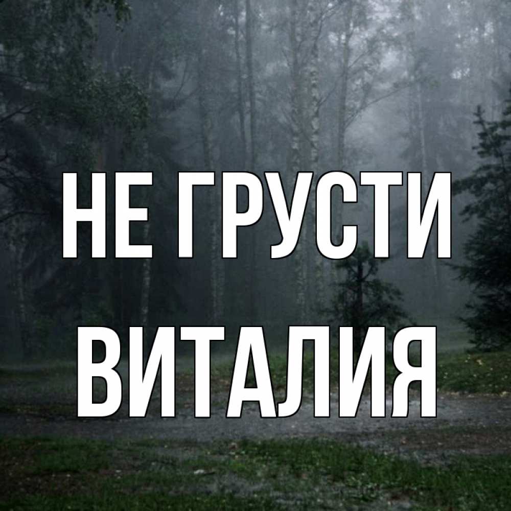 Открытка на каждый день с именем, Виталия Не грусти осень Прикольная открытка с пожеланием онлайн скачать бесплатно 