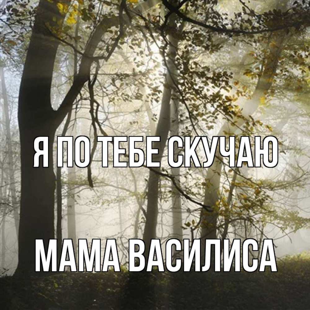 Открытка на каждый день с именем, Мама-Василиса Я по тебе скучаю грустно Прикольная открытка с пожеланием онлайн скачать бесплатно 