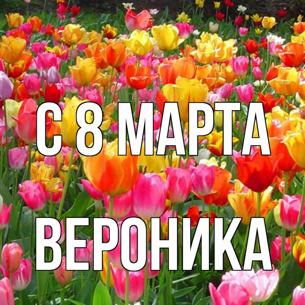 Открытка на каждый день с именем, вероника С 8 марта на международный женский день Прикольная открытка с пожеланием онлайн скачать бесплатно 