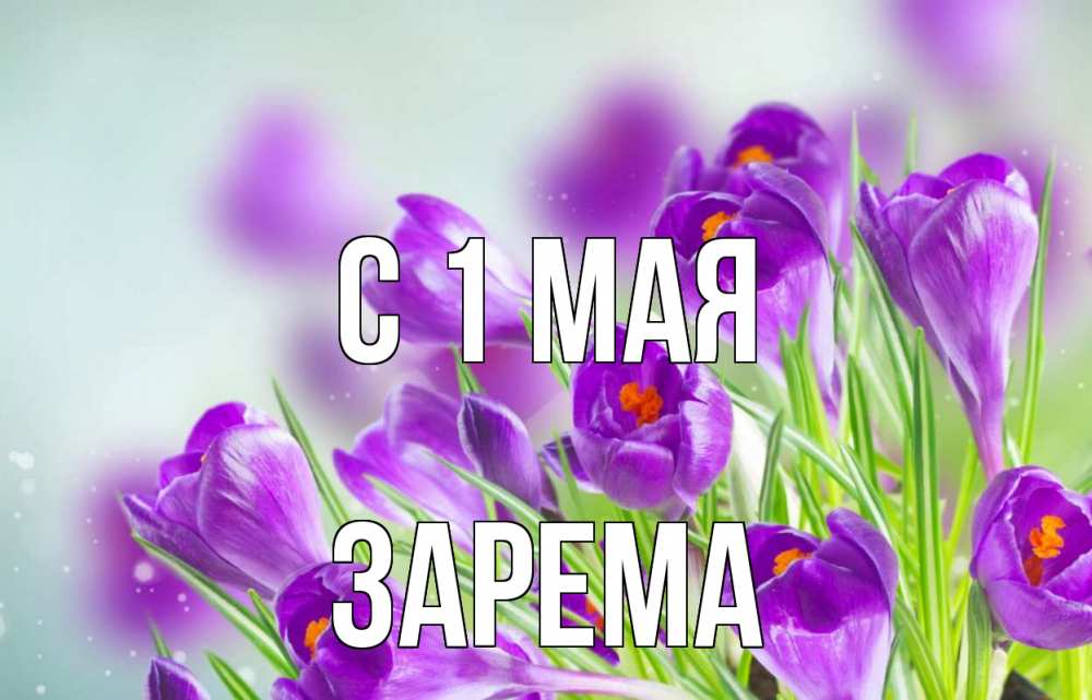 Открытка на каждый день с именем, Зарема С 1 мая 1 мая Прикольная открытка с пожеланием онлайн скачать бесплатно 