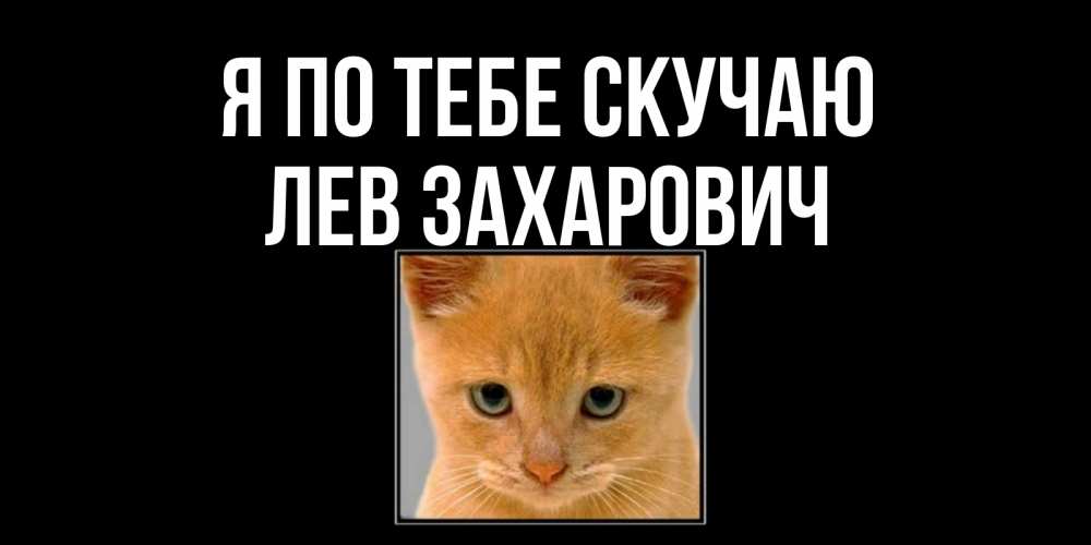 Открытка на каждый день с именем, Лев-Захарович Я по тебе скучаю открытки рыжий котенок скучает по тебе Прикольная открытка с пожеланием онлайн скачать бесплатно 