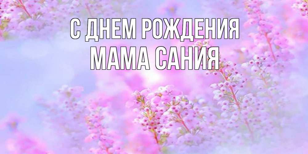 Открытка на каждый день с именем, Мама-Сания С днем рождения красивая открытка с мелкими цветами Прикольная открытка с пожеланием онлайн скачать бесплатно 