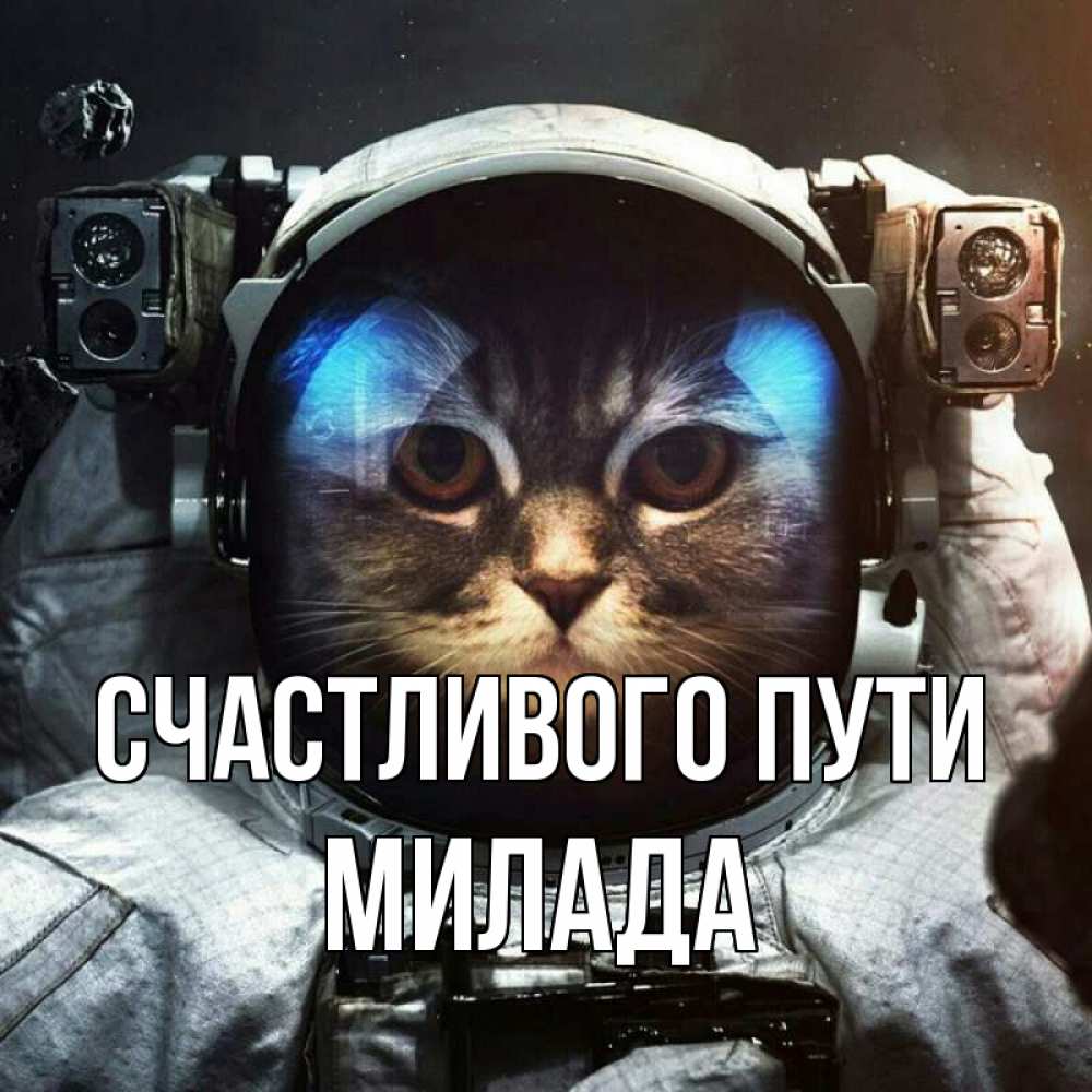 Открытка на каждый день с именем, Милада Счастливого пути желает удачно добраться Прикольная открытка с пожеланием онлайн скачать бесплатно 