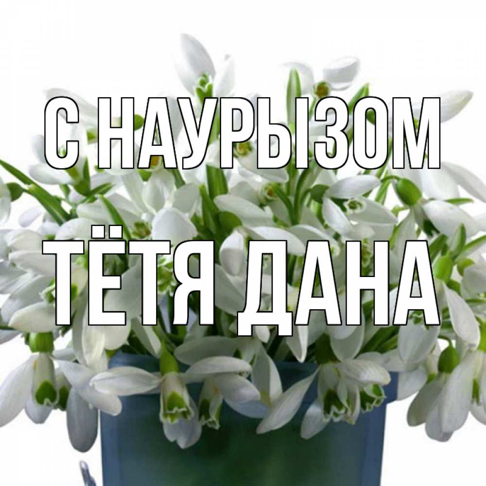 Открытка на каждый день с именем, Тётя-Дана С наурызом цветы к наурызу новый год в Казахстане Прикольная открытка с пожеланием онлайн скачать бесплатно 