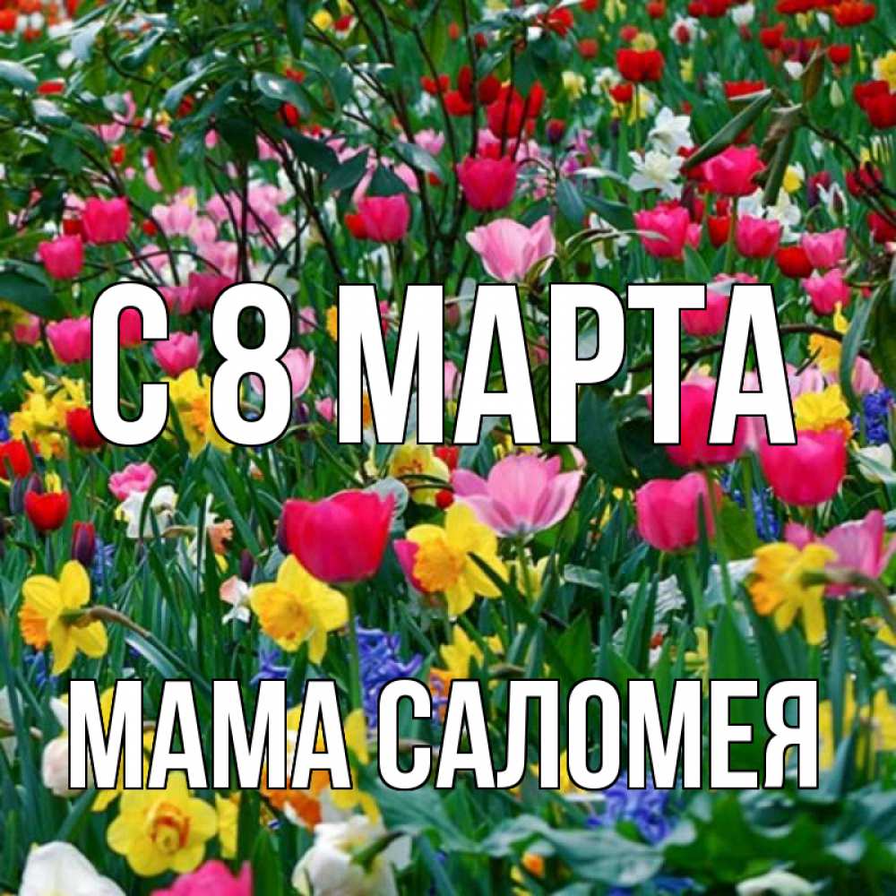 Открытка на каждый день с именем, Мама-Саломея С 8 марта с международным женским днем поздравления для женщины Прикольная открытка с пожеланием онлайн скачать бесплатно 