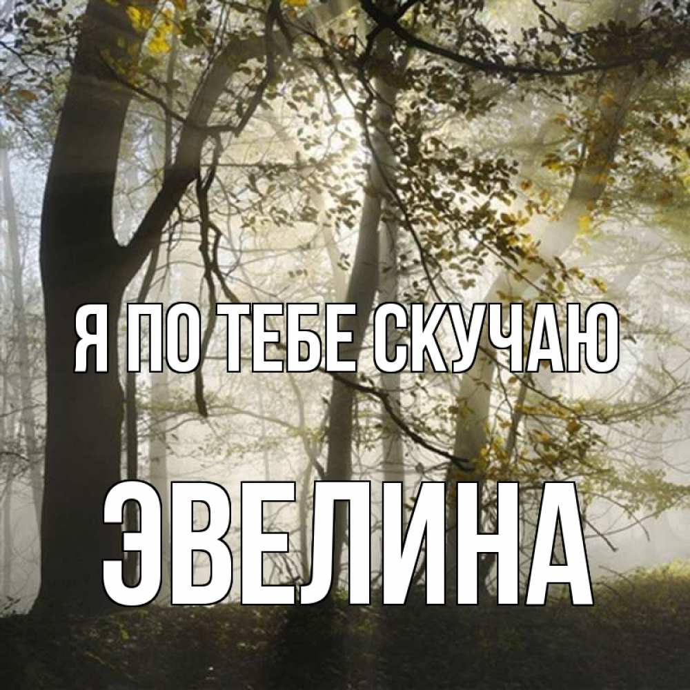 Открытка на каждый день с именем, Эвелина Я по тебе скучаю грустно Прикольная открытка с пожеланием онлайн скачать бесплатно 