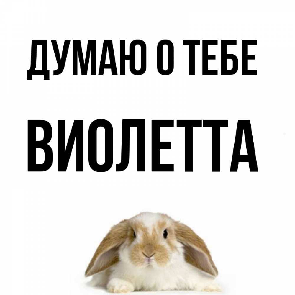 Открытка на каждый день с именем, Виолетта Думаю о тебе подписать своими руками онлайн Прикольная открытка с пожеланием онлайн скачать бесплатно 