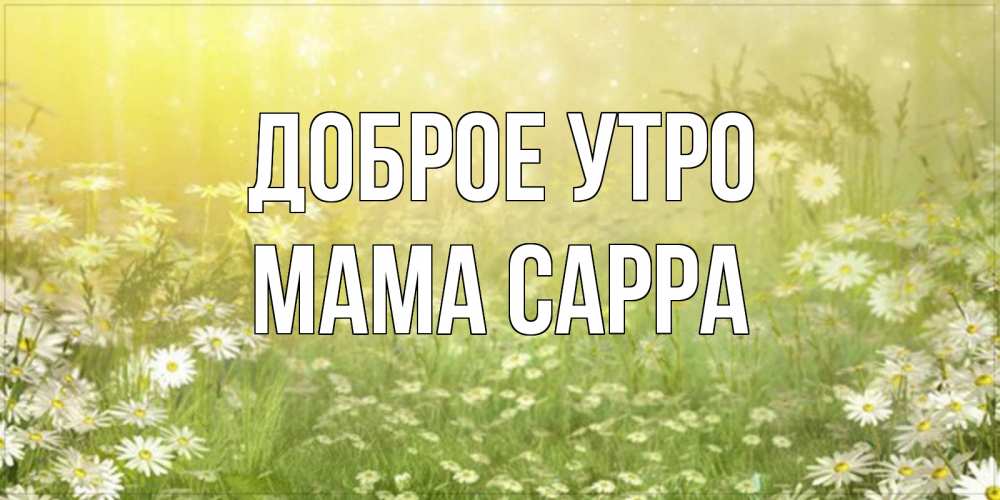 Открытка на каждый день с именем, Мама-Сарра Доброе утро доброе утро Прикольная открытка с пожеланием онлайн скачать бесплатно 