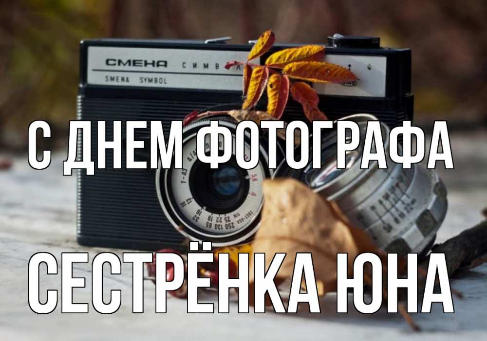Открытка на каждый день с именем, Сестрёнка-Юна С днем фотографа с днем фотографа Прикольная открытка с пожеланием онлайн скачать бесплатно 