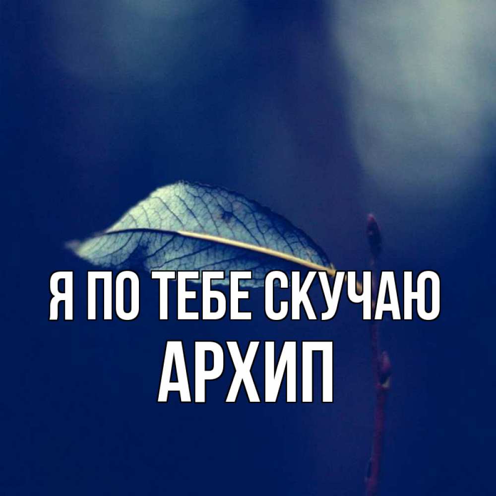 Открытка на каждый день с именем, Архип Я по тебе скучаю одна ветка 1 Прикольная открытка с пожеланием онлайн скачать бесплатно 