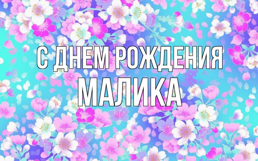 Открытка на каждый день с именем, МАЛИКА С днем рождения открытка с заливкой Прикольная открытка с пожеланием онлайн скачать бесплатно 