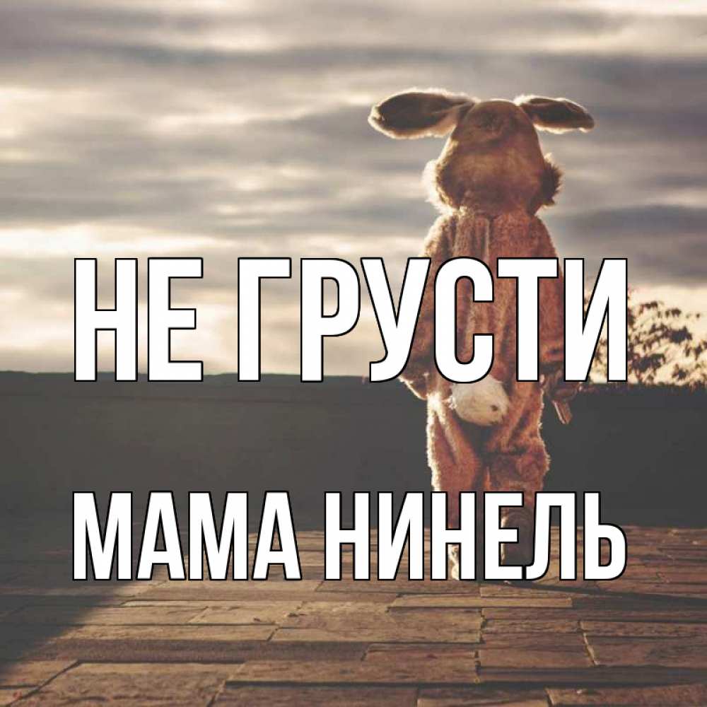 Открытка на каждый день с именем, Мама-Нинель Не грусти со спины Прикольная открытка с пожеланием онлайн скачать бесплатно 