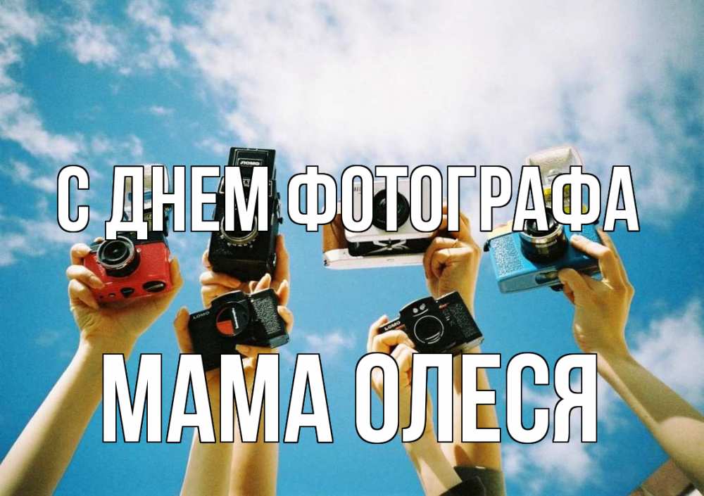 Открытка на каждый день с именем, Мама-Олеся С днем фотографа с днем фотографа Прикольная открытка с пожеланием онлайн скачать бесплатно 