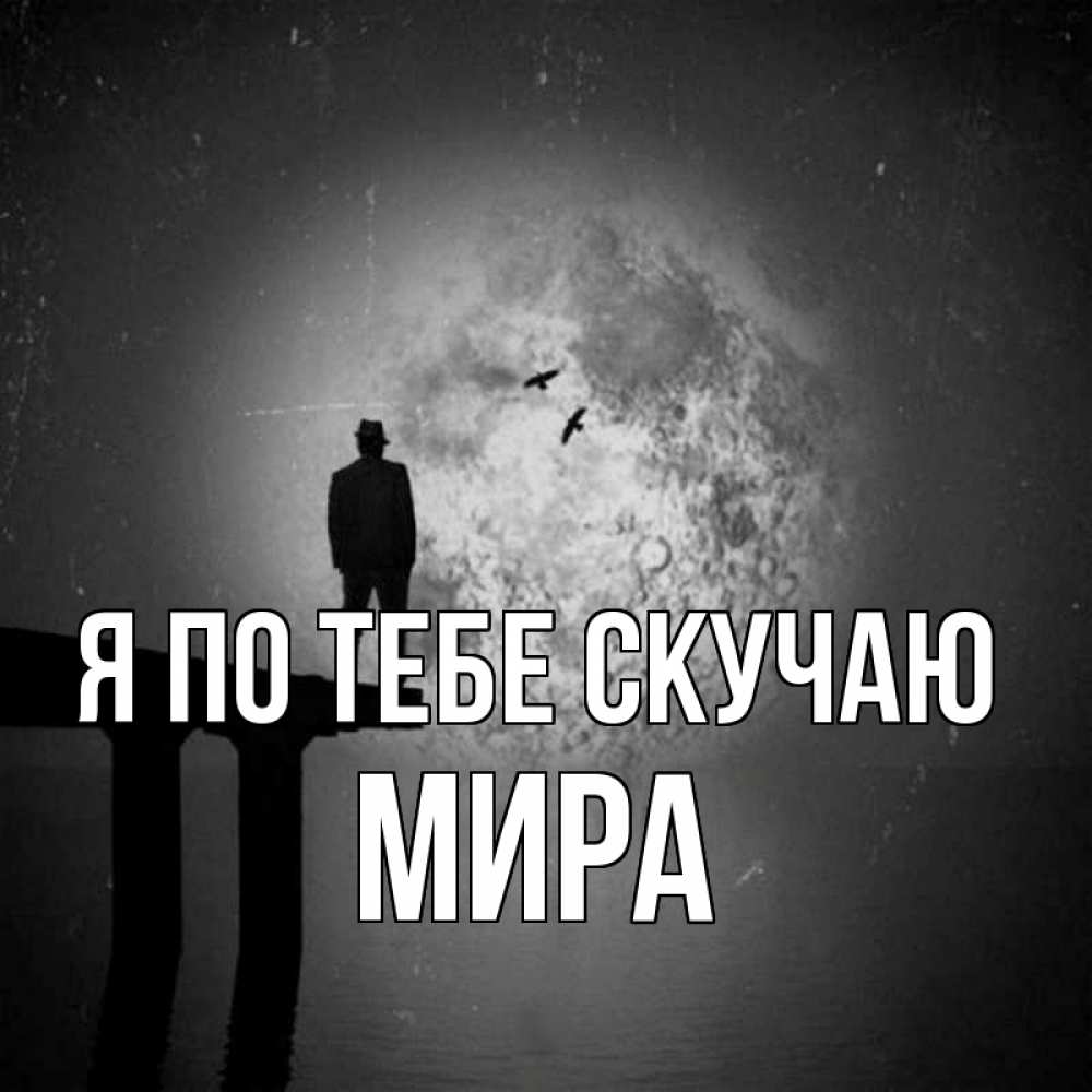 Открытка на каждый день с именем, Мира Я по тебе скучаю мост 1 Прикольная открытка с пожеланием онлайн скачать бесплатно 