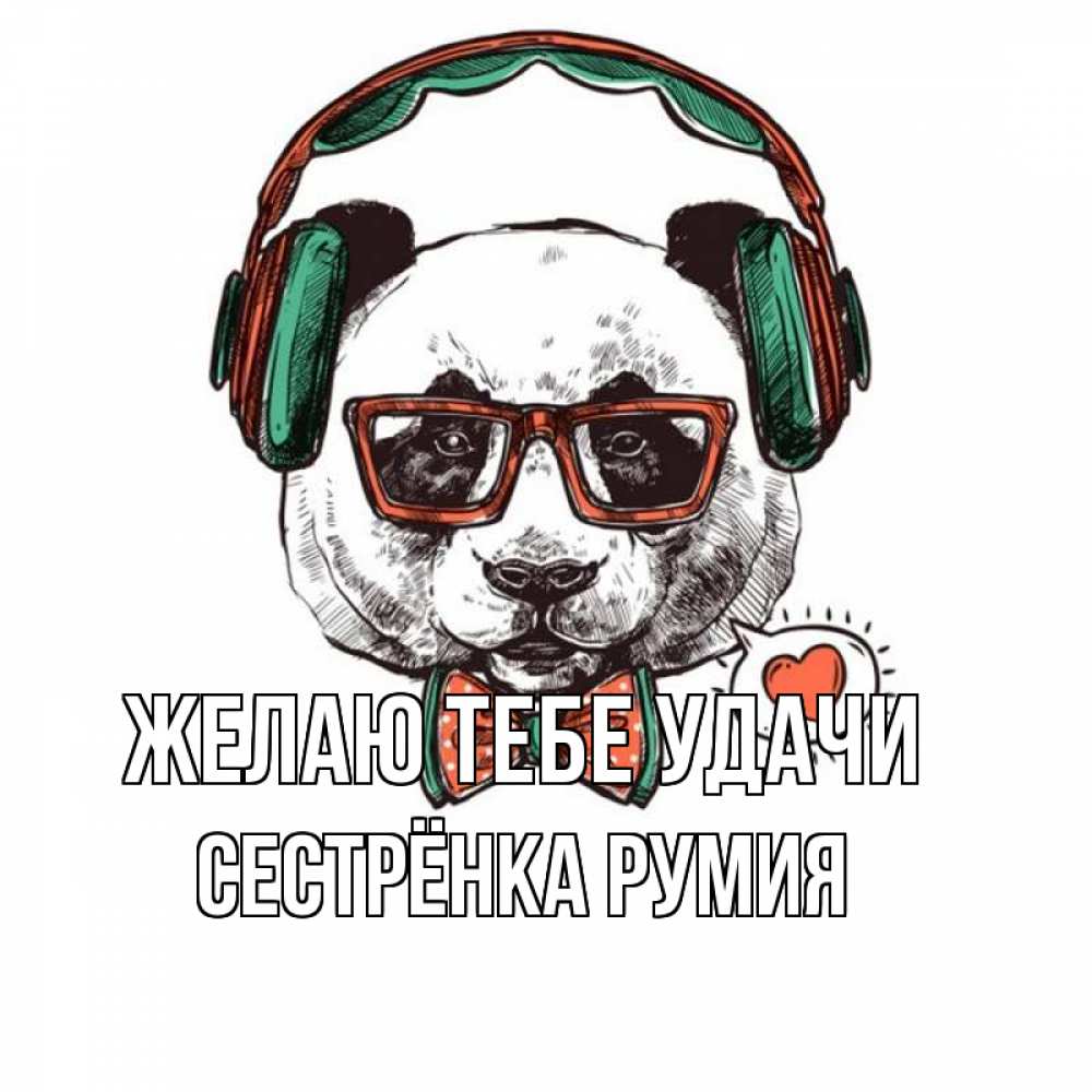 Открытка на каждый день с именем, Сестрёнка-Румия Желаю тебе удачи деловой пес Прикольная открытка с пожеланием онлайн скачать бесплатно 