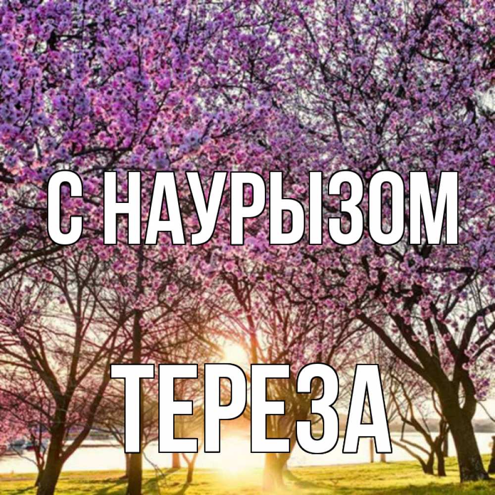 Открытка на каждый день с именем, Тереза С наурызом праздник весны наурыз Прикольная открытка с пожеланием онлайн скачать бесплатно 